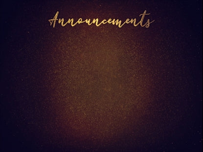 Gratitude Announcements Motion