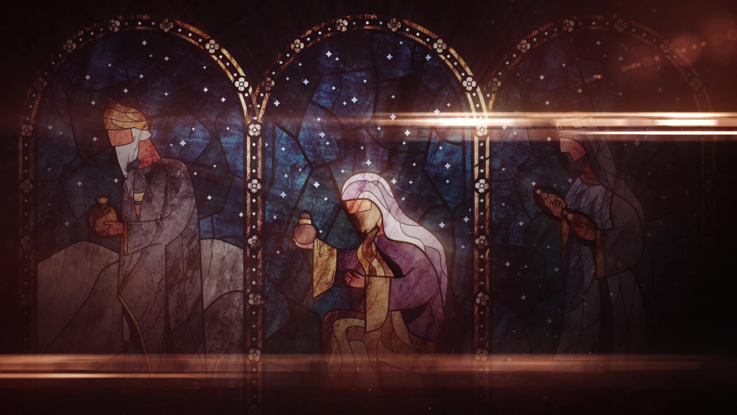 Nativity Glass Magi Still