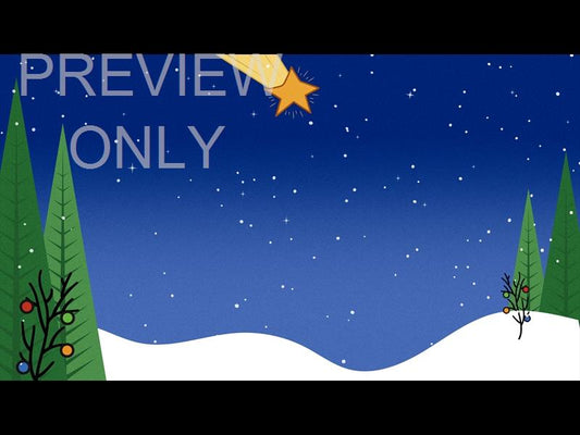 Christmas Time Is Here: Blue Scenic Star Top Still