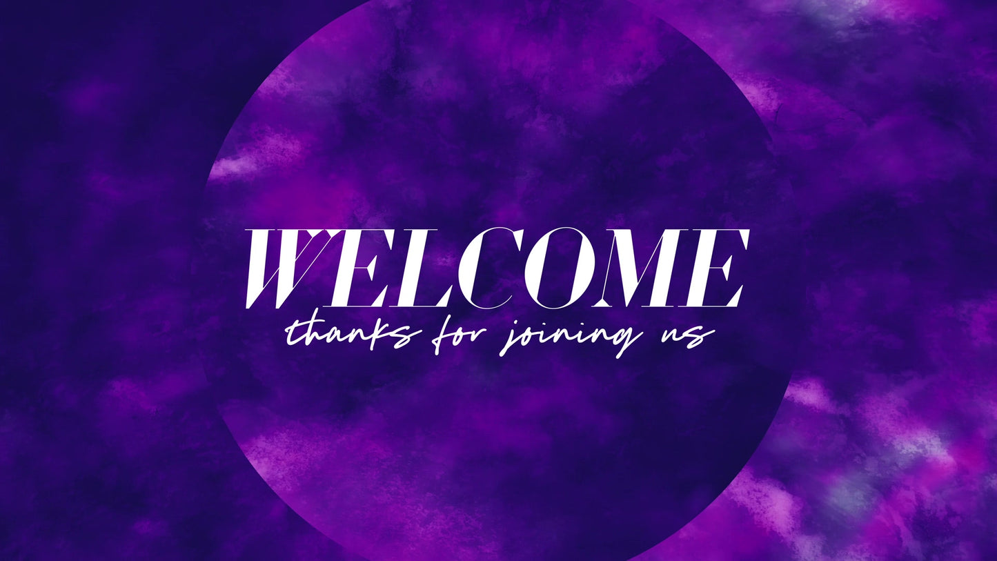 Amethyst Glow Welcome Still