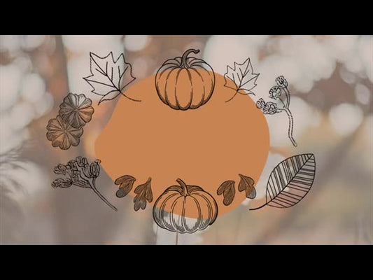 Line Art Autumn Background 3