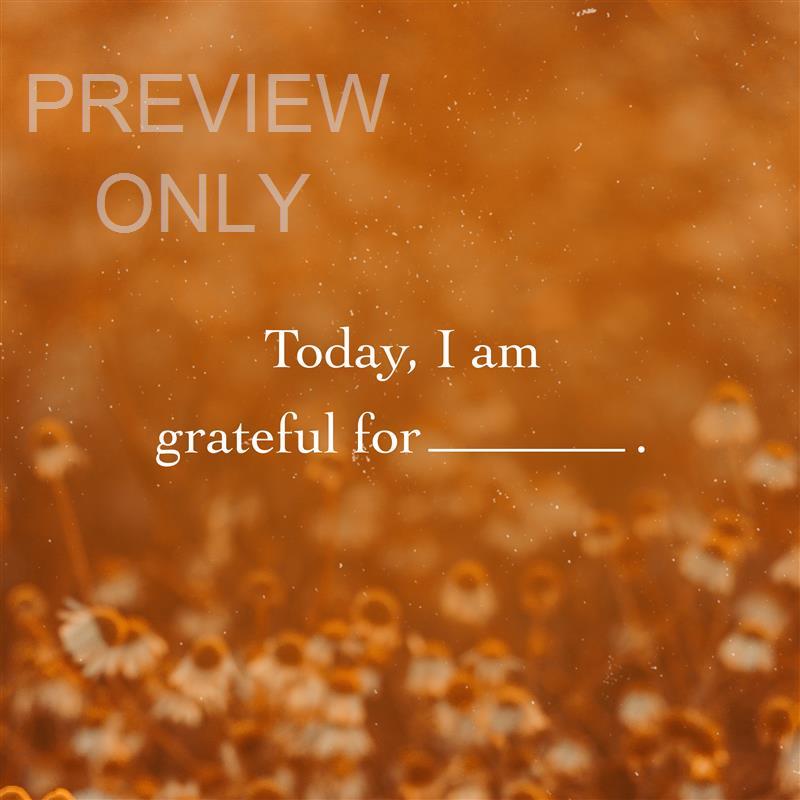 Autumn Blur Grateful For You Blank