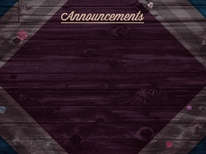 Rustic Wood Announcements