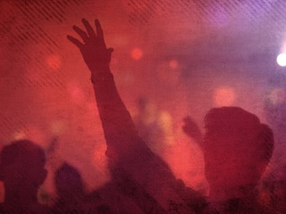 Worship Group Hands Red Filtered