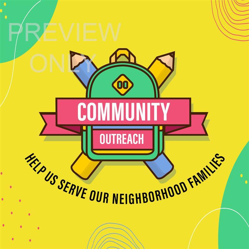 School Supply Drive - Social Graphic Title