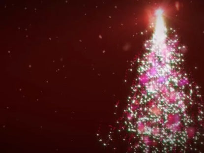 Sparkling Tree Loop Red