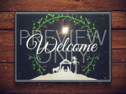 Christmas Manger Welcome Still