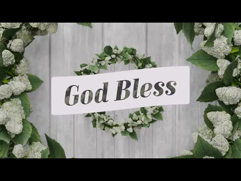Summer Wreath Title God Bless