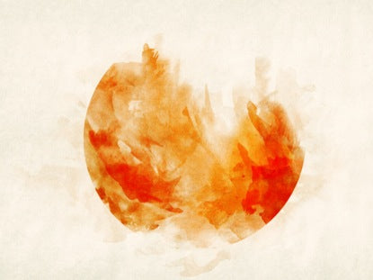 Watercolor Circle Red