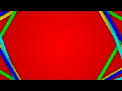 Colorful Squares On Red