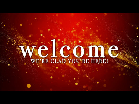 Golden Red Particles Welcome Loop