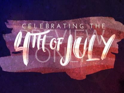 American Flags And Fireworks Fourth Of July Still