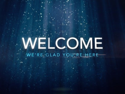 Welcome Blue Particles