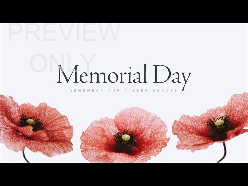 Patriotic Poppies: Memorial Day Title 1 Still