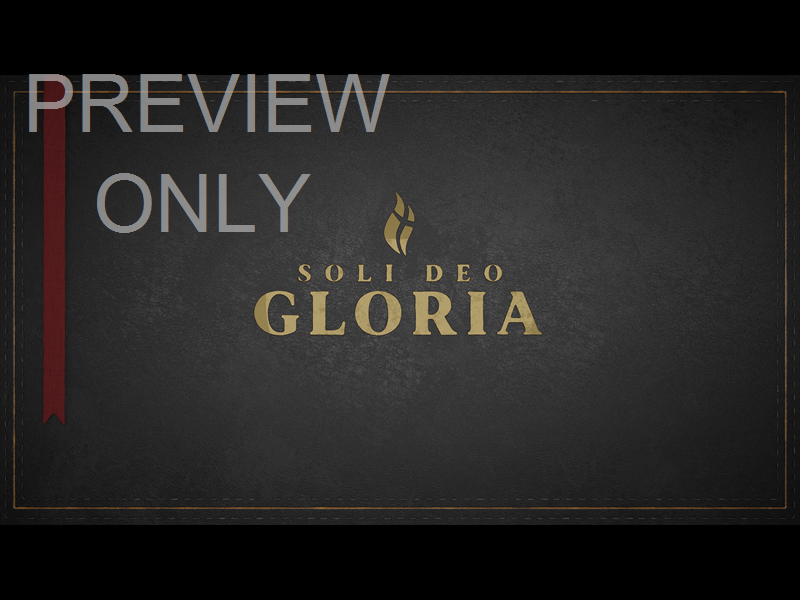 Title: Soli Deo Gloria - Black Still