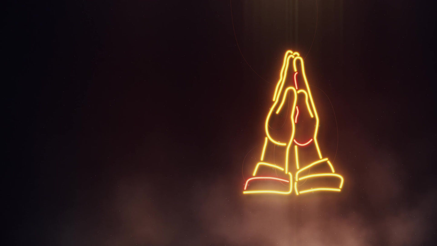 Neon Prayer Oremus Still