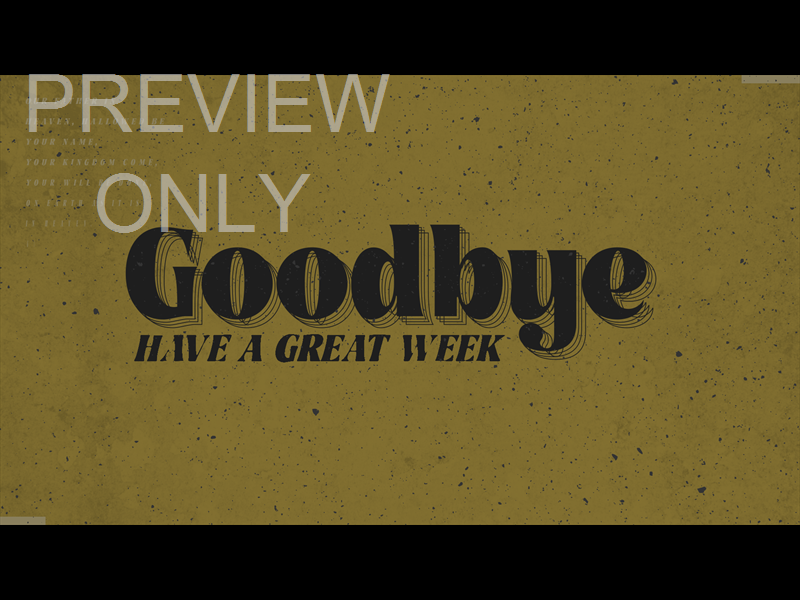 Our Father: The Lord's Prayer Closing Still