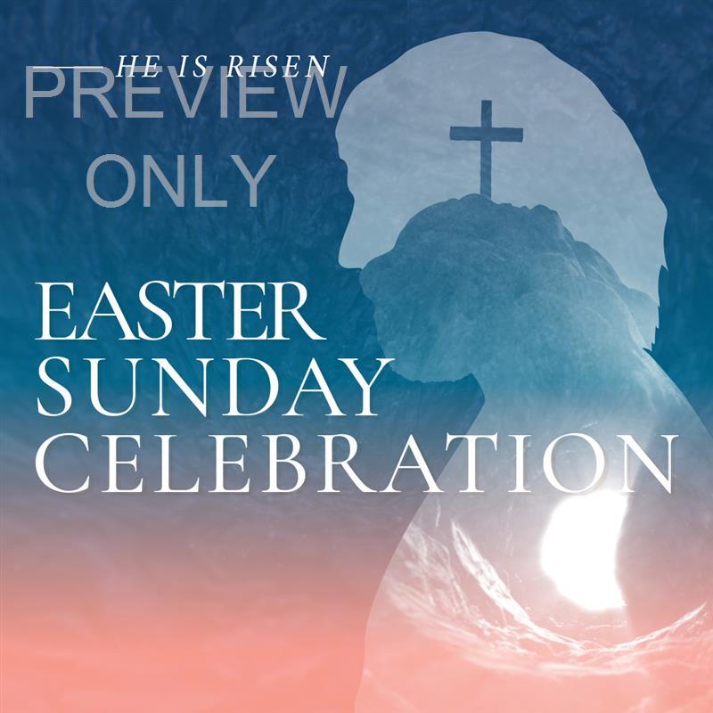 He Is Risen: Easter Sunday Celebration Social Graphic Title