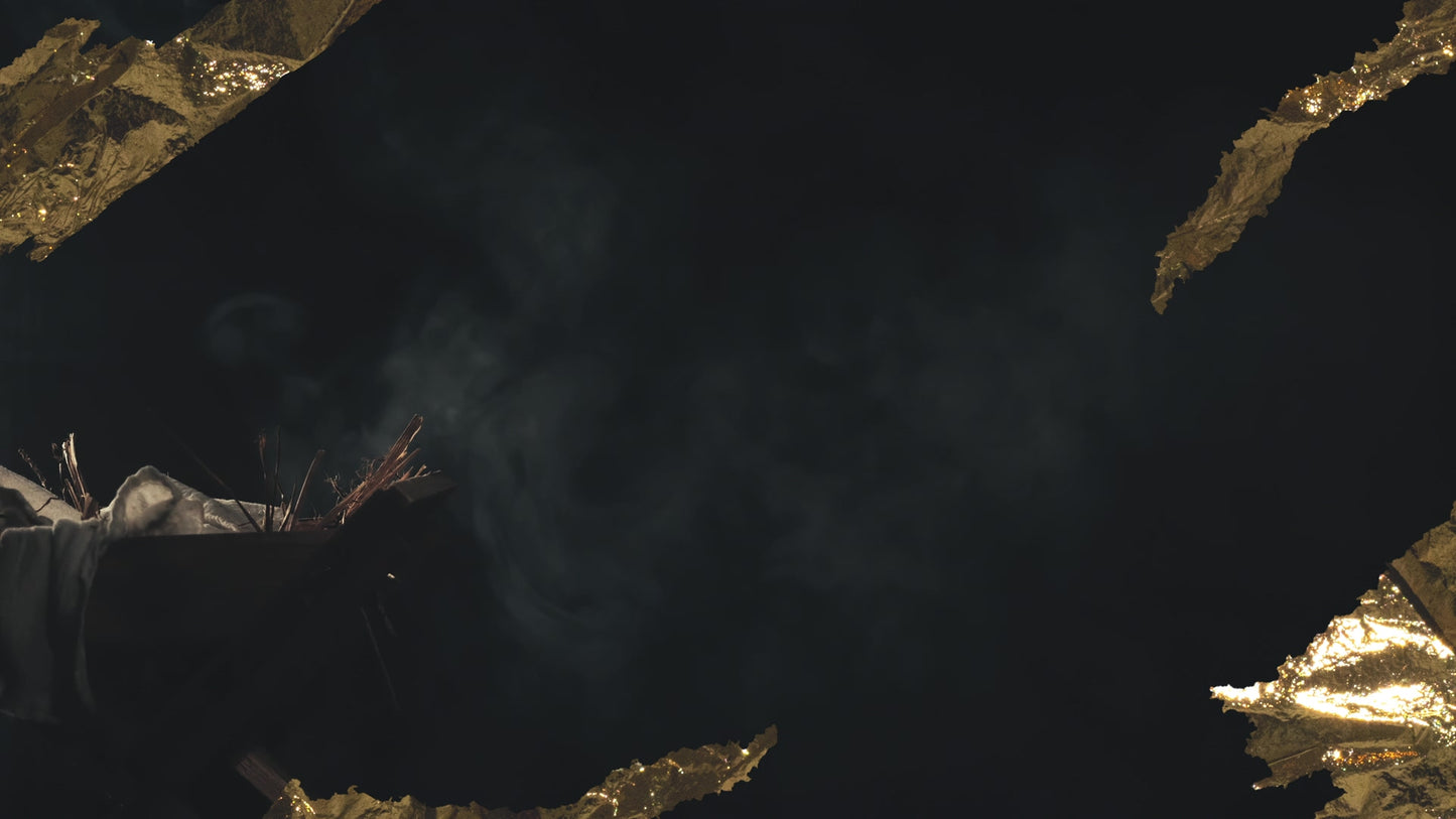 Nativity Manger 3 Gold Still