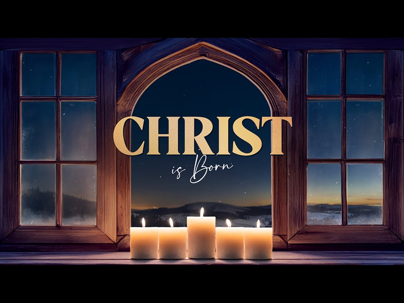 Winter Advent Christ Is Born