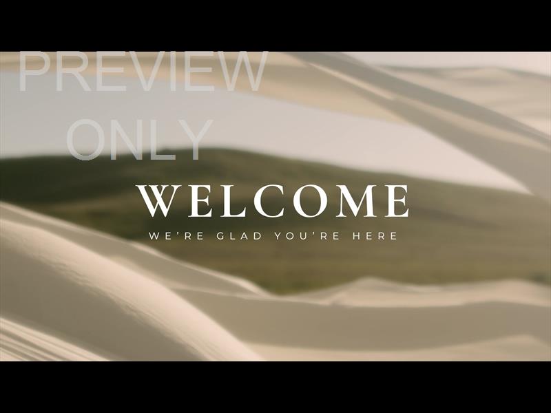 Banner Flow Slide - Welcome We're Glad You're Here