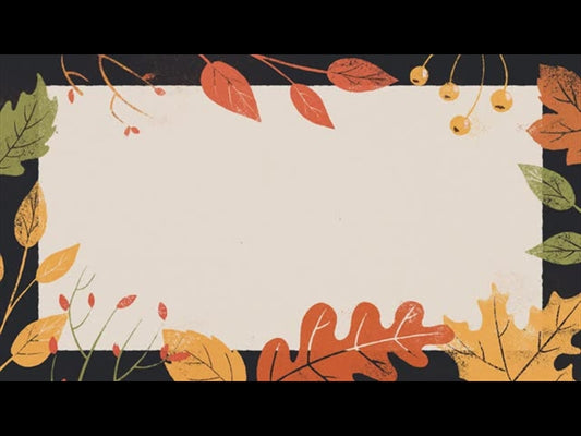 Fall Feelings Graphite Border