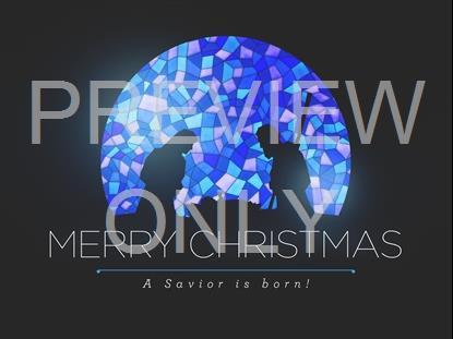 Stained Glass Merry Christmas