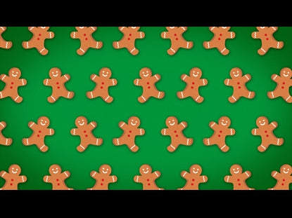 Christmas Cartoon Gingerbread Man Green Motion Loop 01