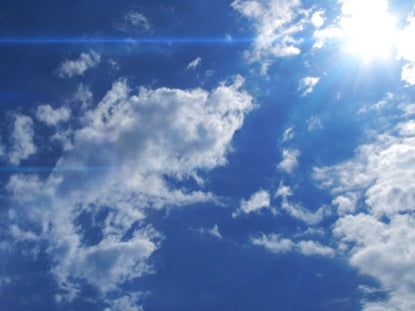 Blue Sky Sun Flare