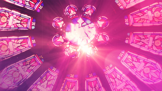 Resurrection Words Stained Glass Still