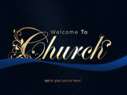 Elegant Ribbon Welcome To Church