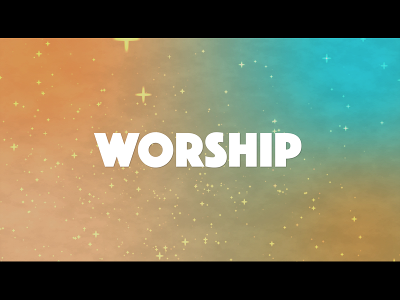 Stars On Blue And Orange: Worship Motion Background