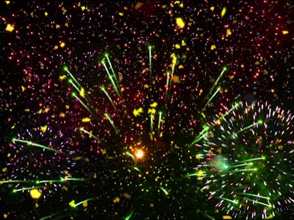 Real Fireworks And Confetti