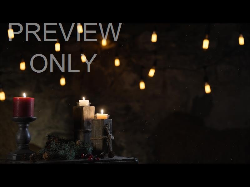 Rustic Christmas Tall Candles Still