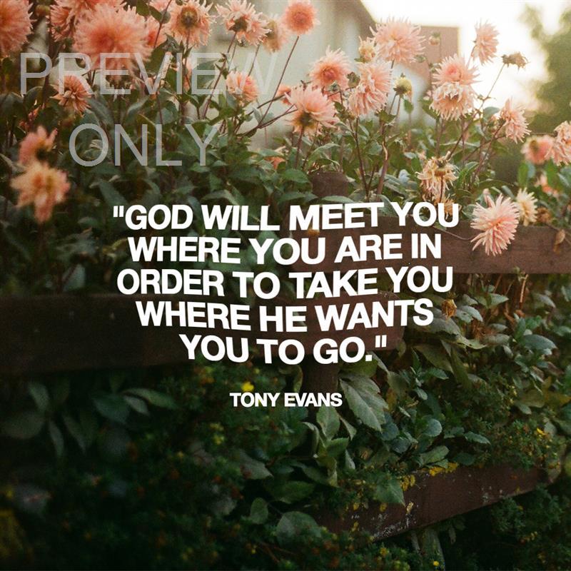 God Will Meet You: Social Graphic