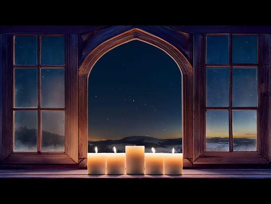 Winter Advent Peace Candles