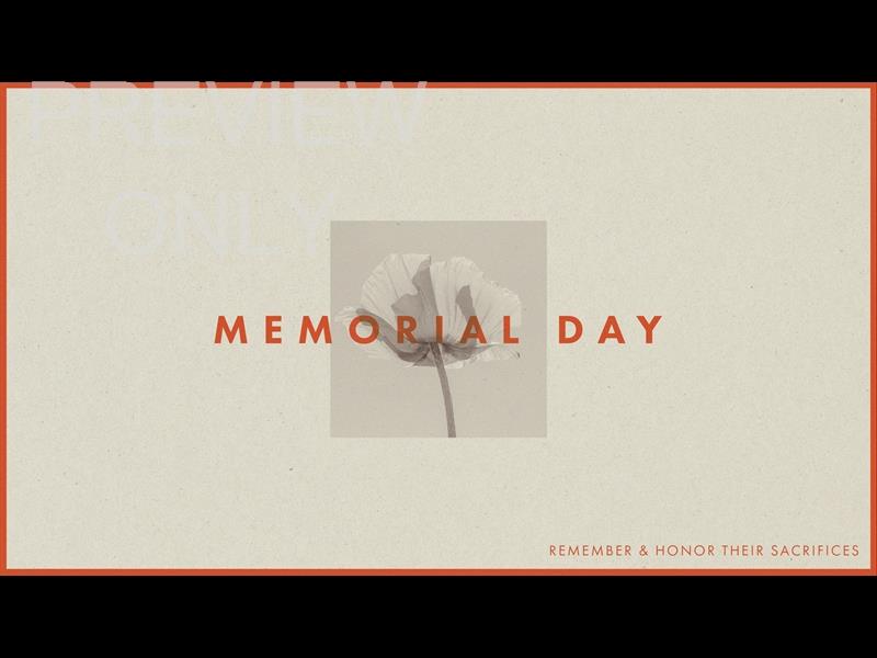 Memorial Day Title Still