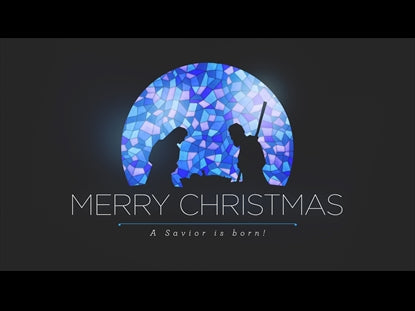 Stained Glass Merry Christmas