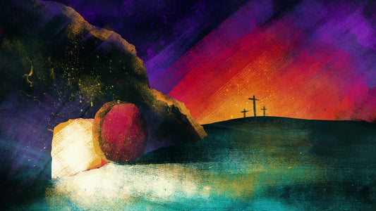 Radiant Paint Tomb And Crosses