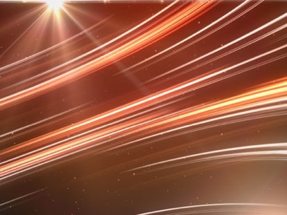 Light Streaks And Stars Orange