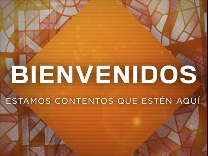 Vintage Glass Welcome Motion Spanish