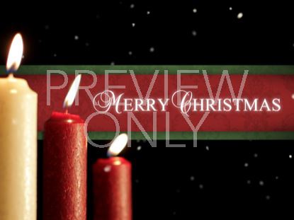 Merry Christmas Candles Snow