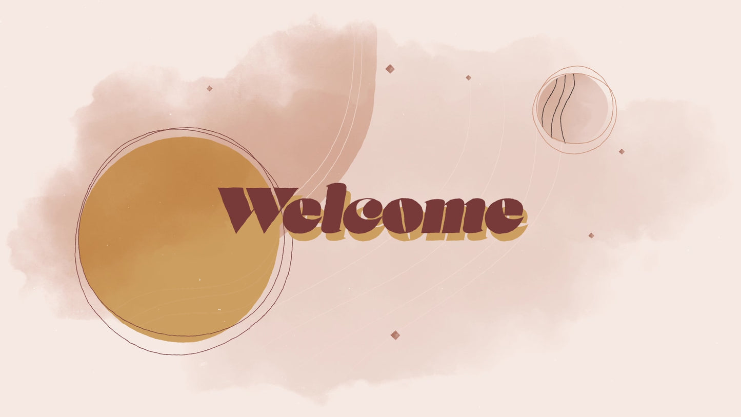 Watercolor Seasons Welcome Still