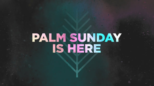 Palm Sunday Is Here