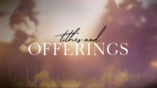 Spring Journey Tithes And Offerings