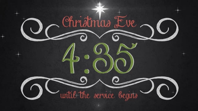 Vintage Christmas Eve Service Countdown