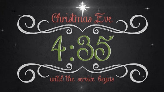 Vintage Christmas Eve Service Countdown