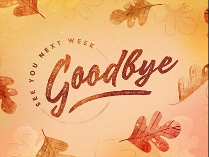 Stamped Leaves Goodbye