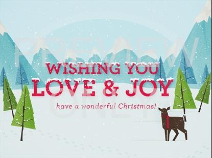 Winter Wonderland Wishing You Love Joy