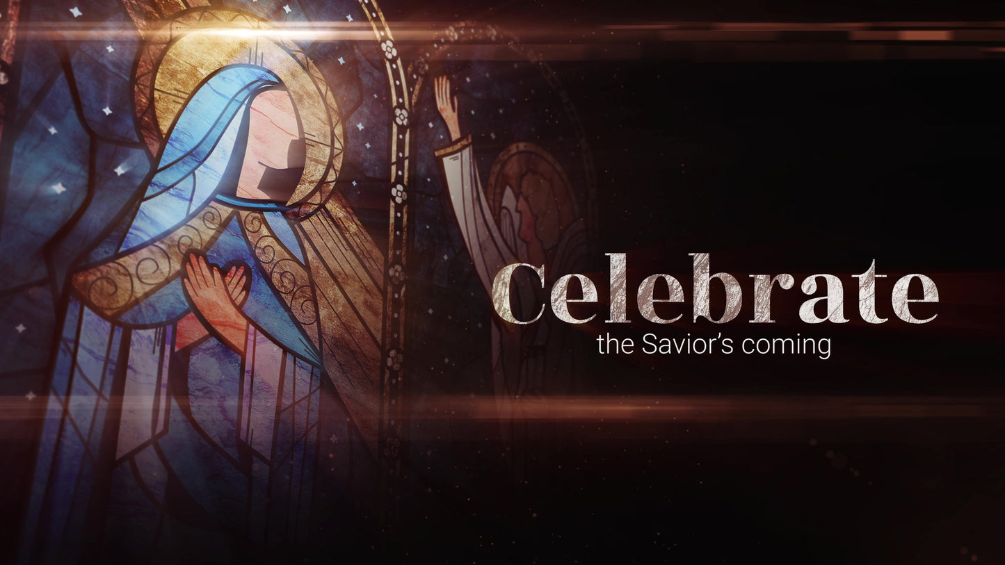 Nativity Glass Celebrate Still